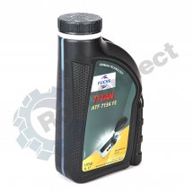 Recipient negru de 1 l Fuchs Titan ATF 7134 FE cu etichetă colorată și text German Technology