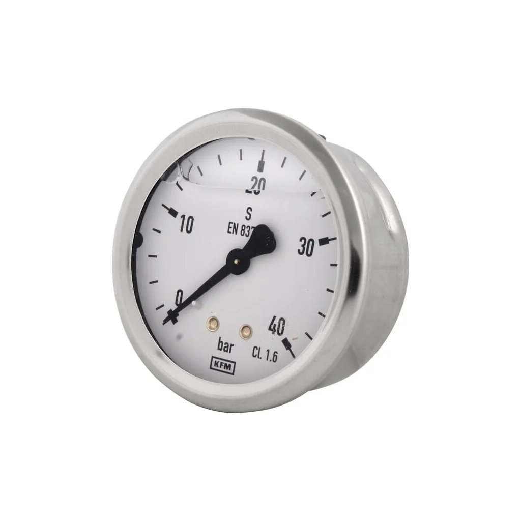 Manometru cu glicerină Ø63 mm, 40 bar, racord spate 1/4" B711W063040T