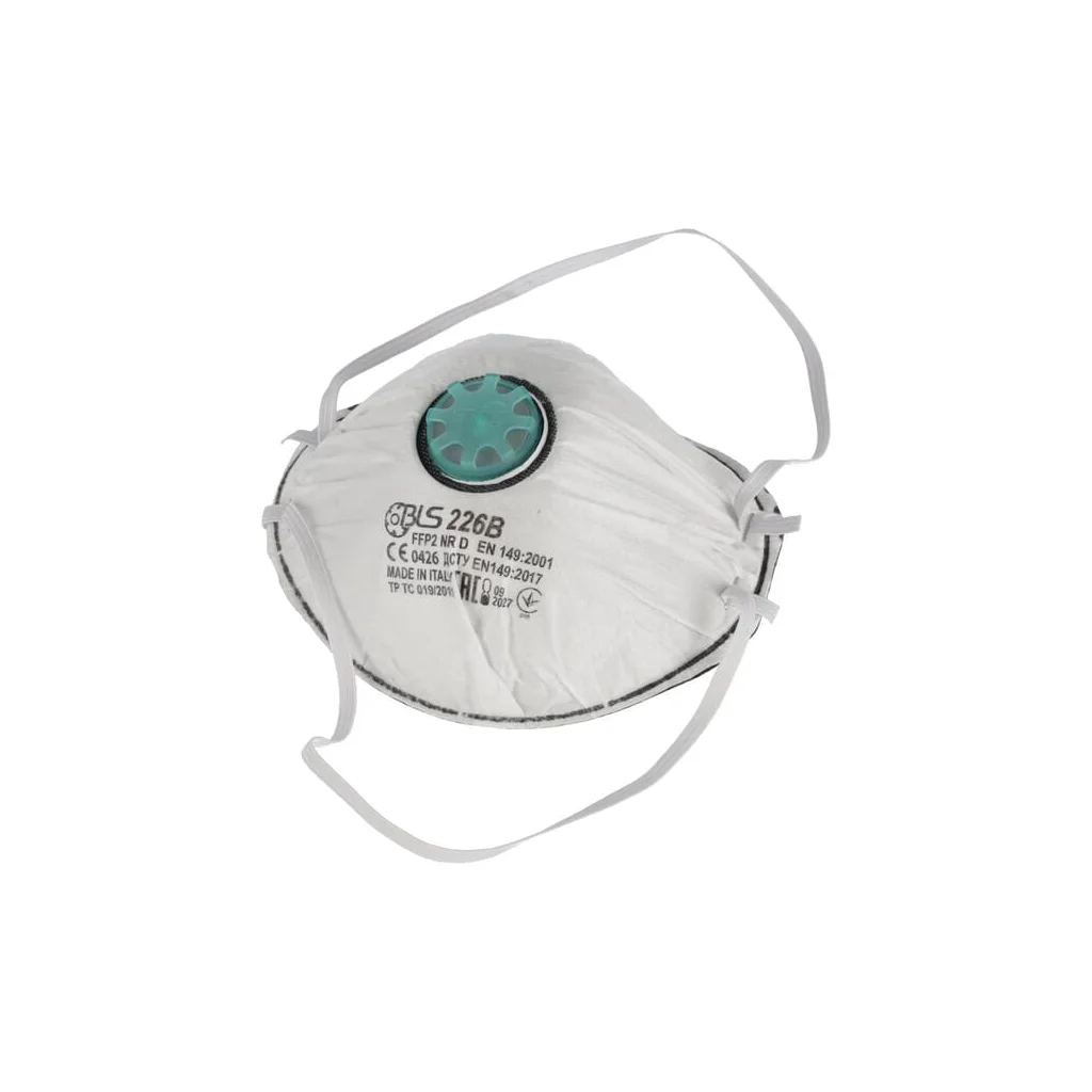 Mască facială 226B FFP2 NR D carbon, cu supapă 10 buc. BLS BLS8006154P010