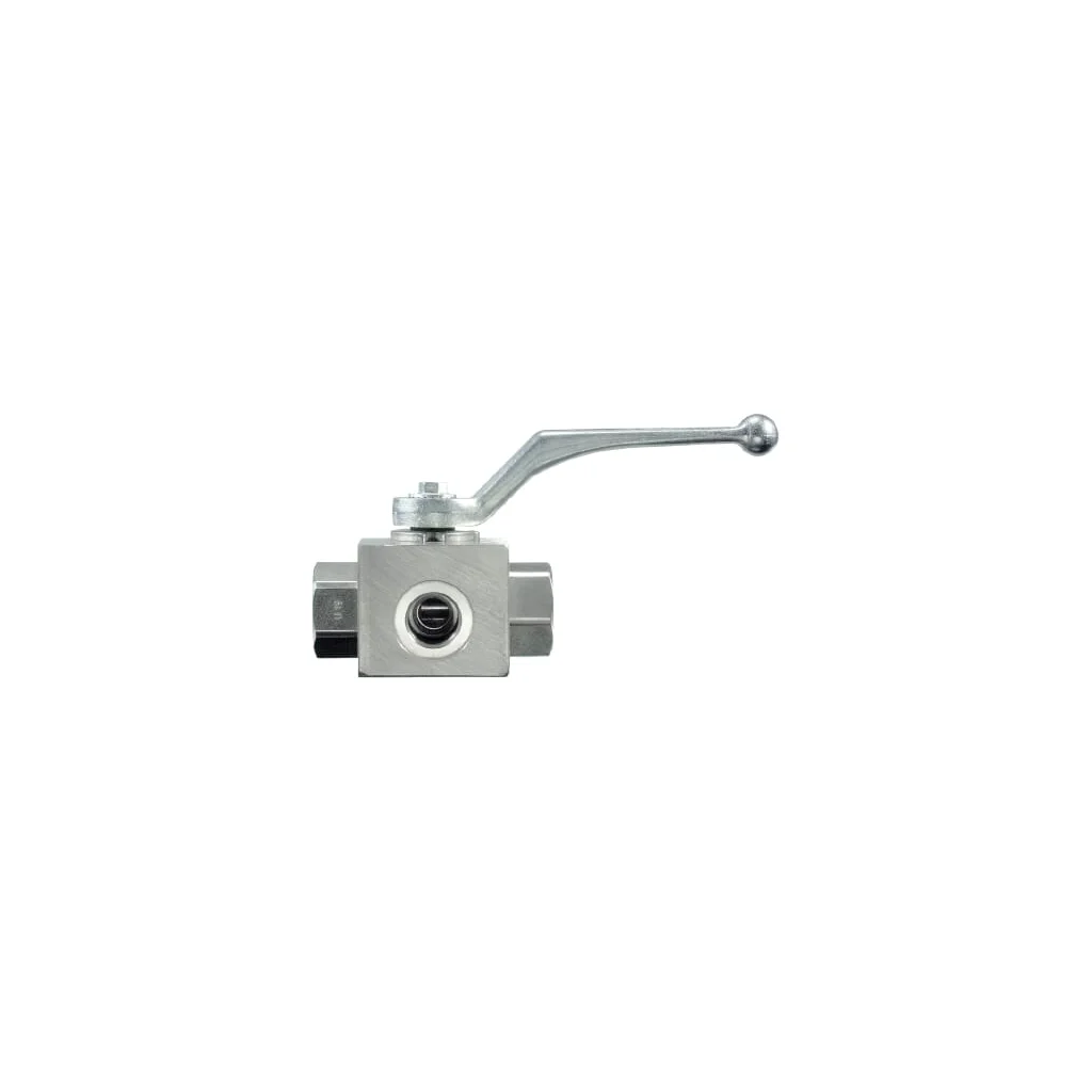 Robinet cu bilă cu trei căi orificiu L 3/8" BSP SS BV3B06LSS