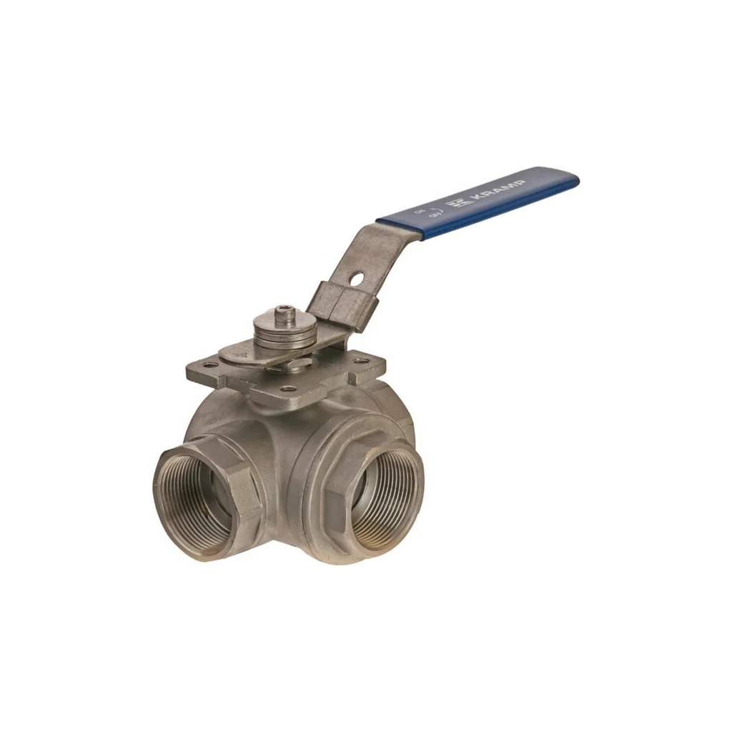 Robinet cu bilă 3 căi T 1 1/2" oțel inoxidabil BV3T112FSS