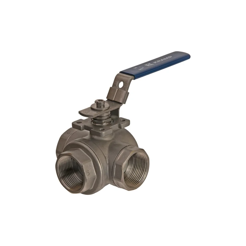 Robinet cu bilă 3 căi L 1 1/4" oțel inoxidabil BV3L114FSS