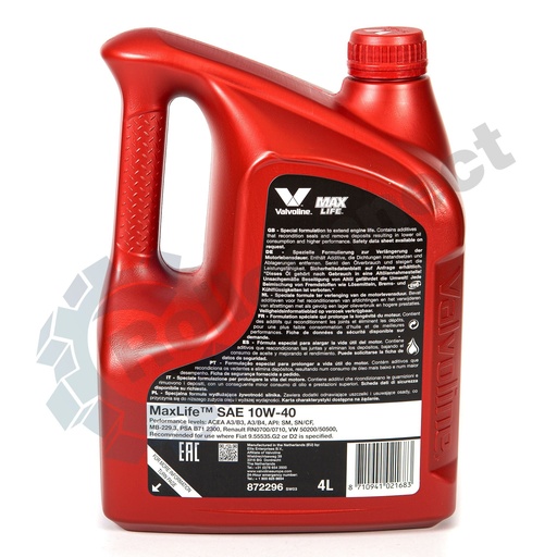 ULEI MOTOR MAXLIFE 10W-40 5L, VALVOLINE