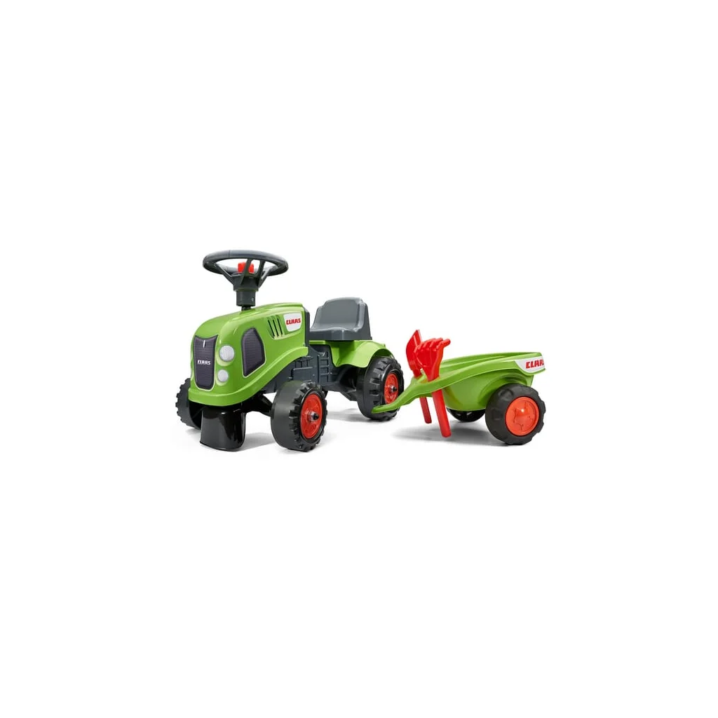 Tractor de jucărie Baby Claas cu remorcă, furcă și lopată F212C