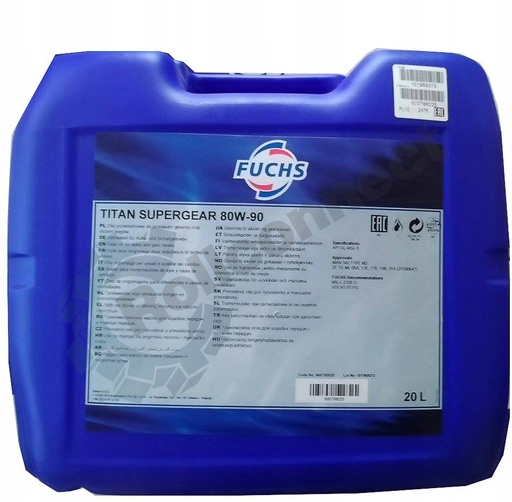 ULEI TRANSMISIE TITAN SUPERGEAR 80W-90 20L FUCHS