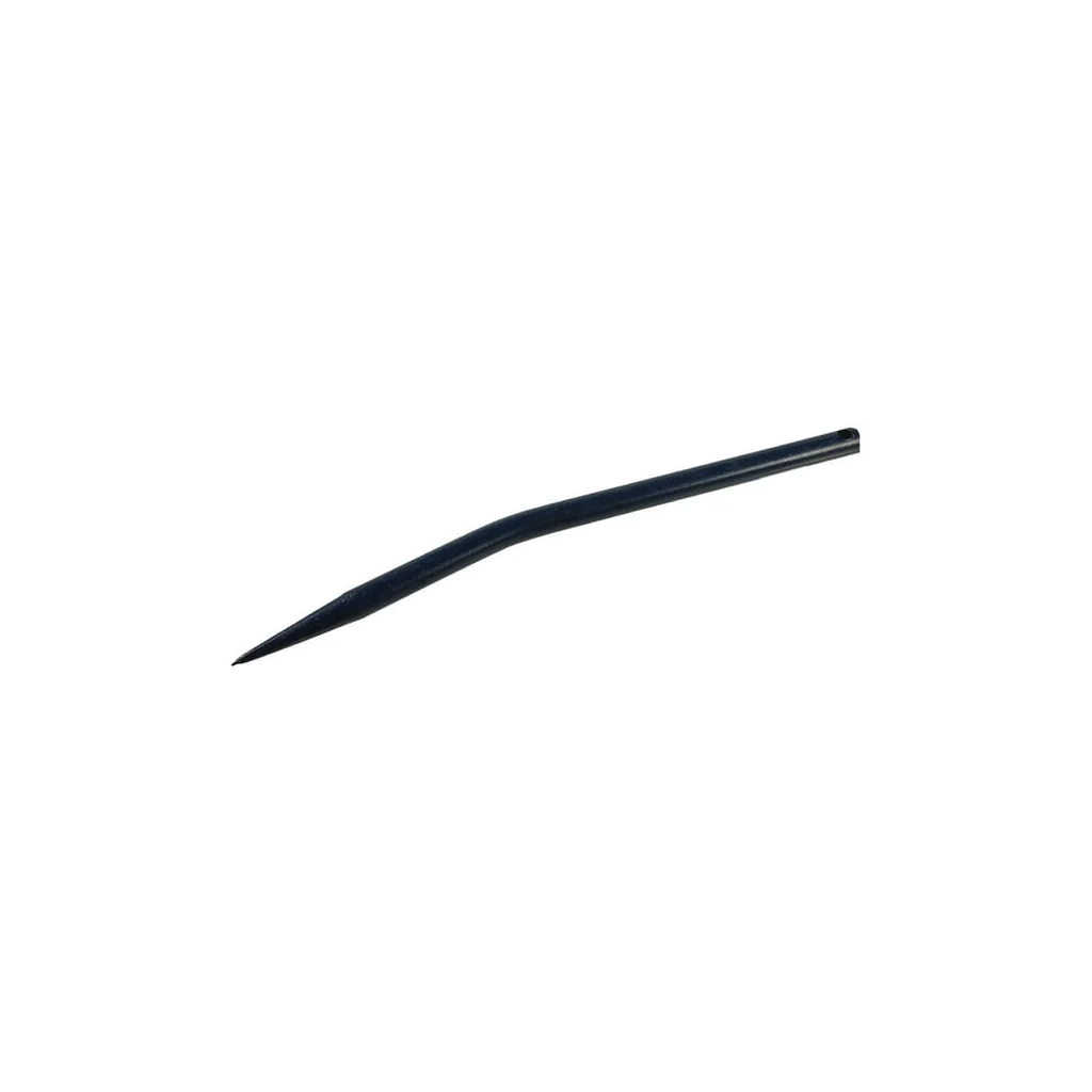 Dinte încărcător curbat secțiune rotundă 25x550mm vârf acuțit cu M25 știft elastic diametru 12,5mm negru FST FT66044