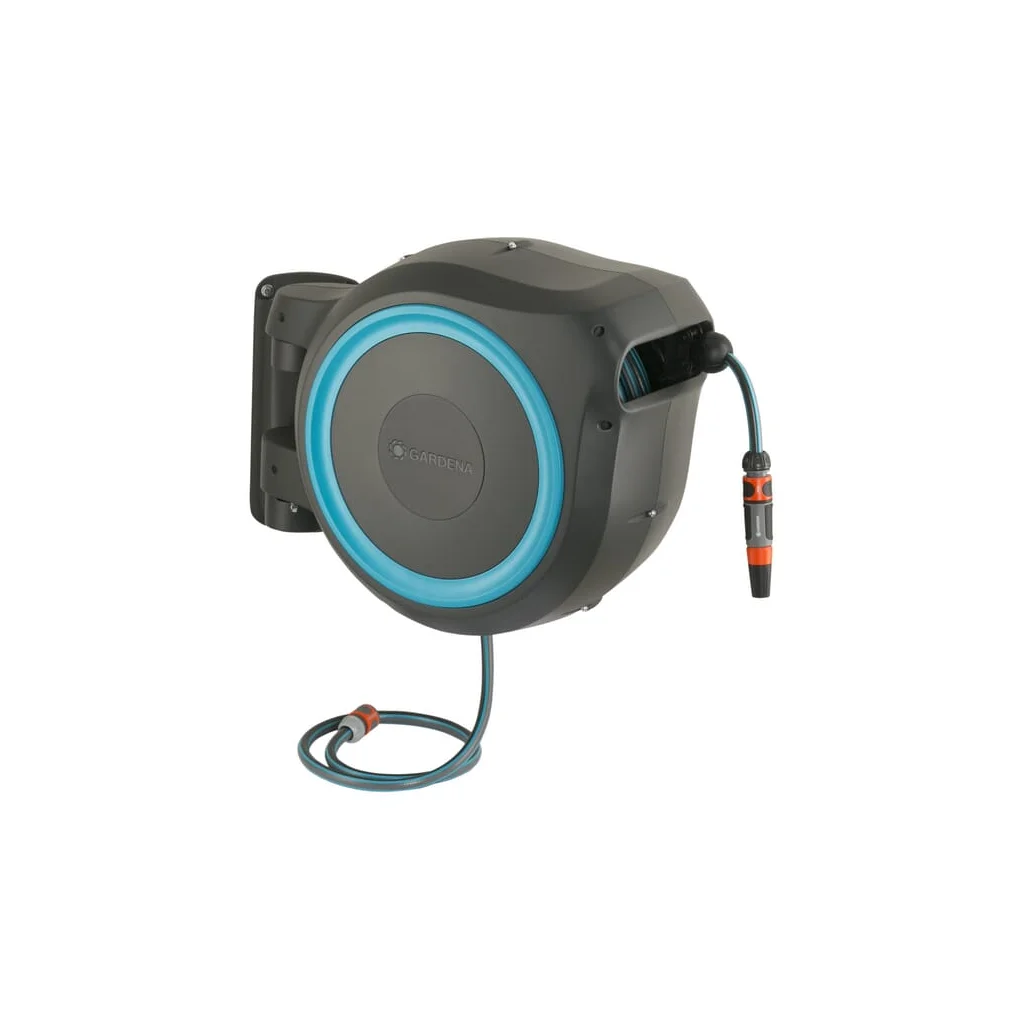 Cutie rolă furtun montare pe perete M/L, 25m 1/2" cu pulverizator GA18620