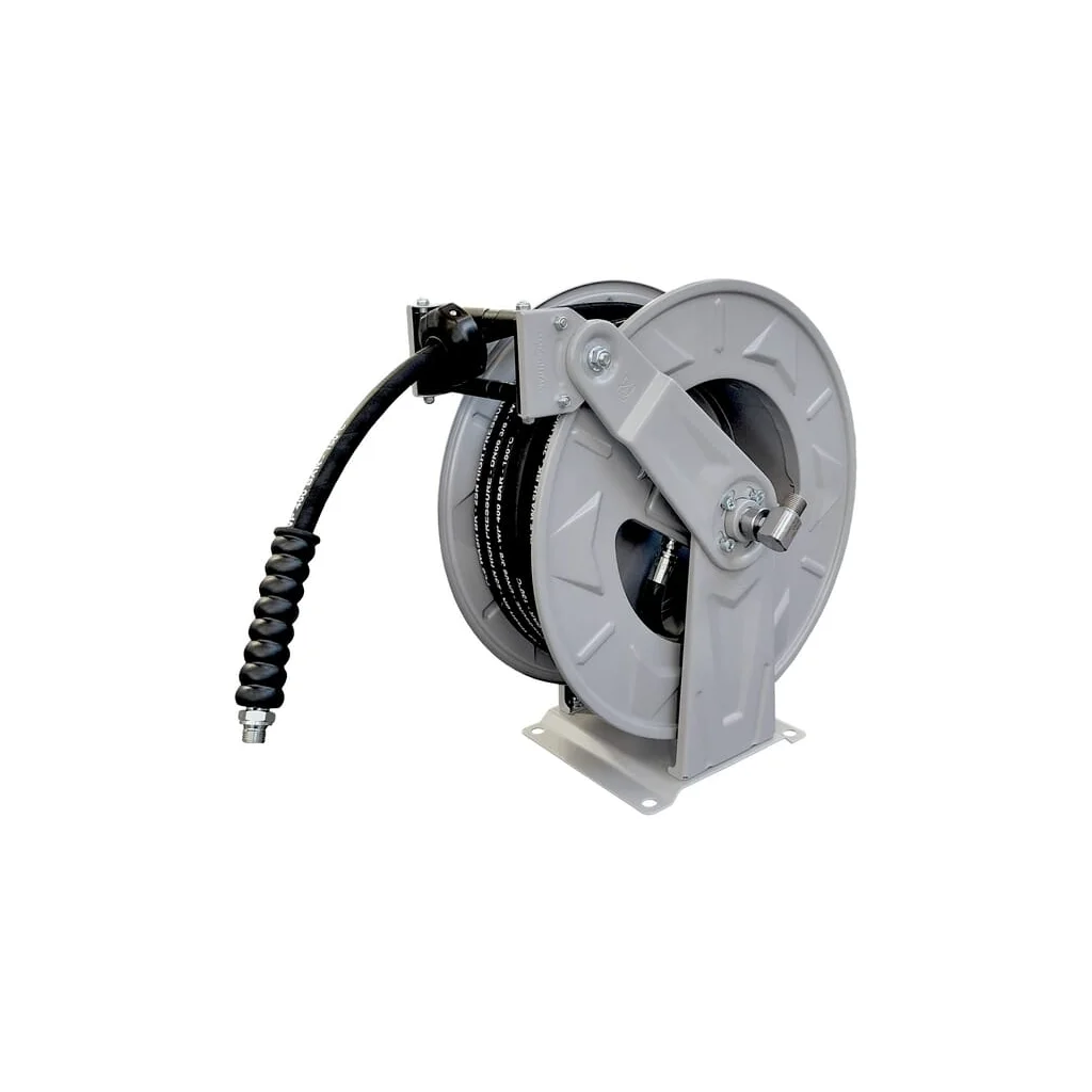 Tambur automat pentru furtun din oțel cu furtun de 15 m DN8 250 bar și racord exterior de 3/8" HD1000FE15