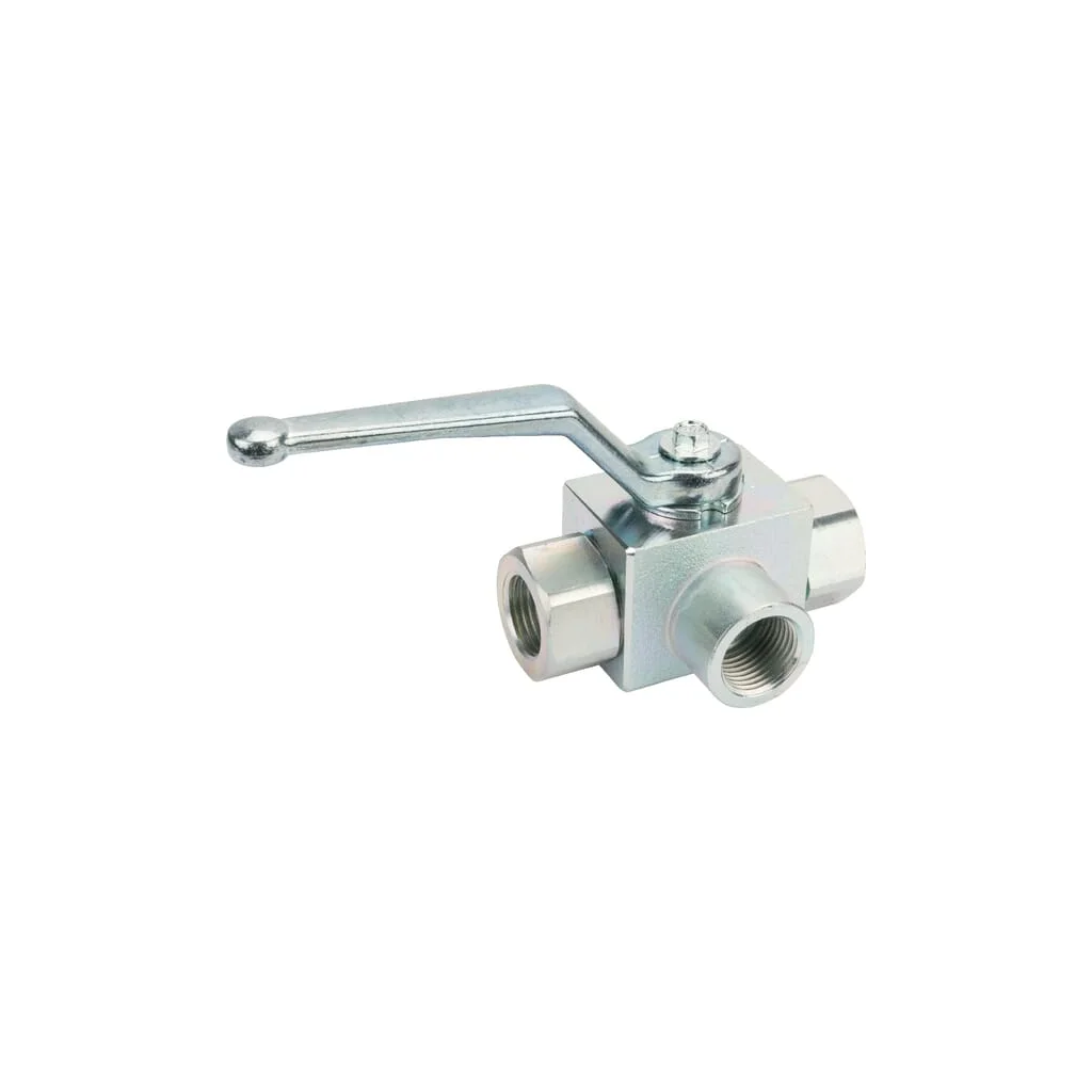 Robinet cu bilă 3 căi 1/2" orificiu T KH3KSR08T