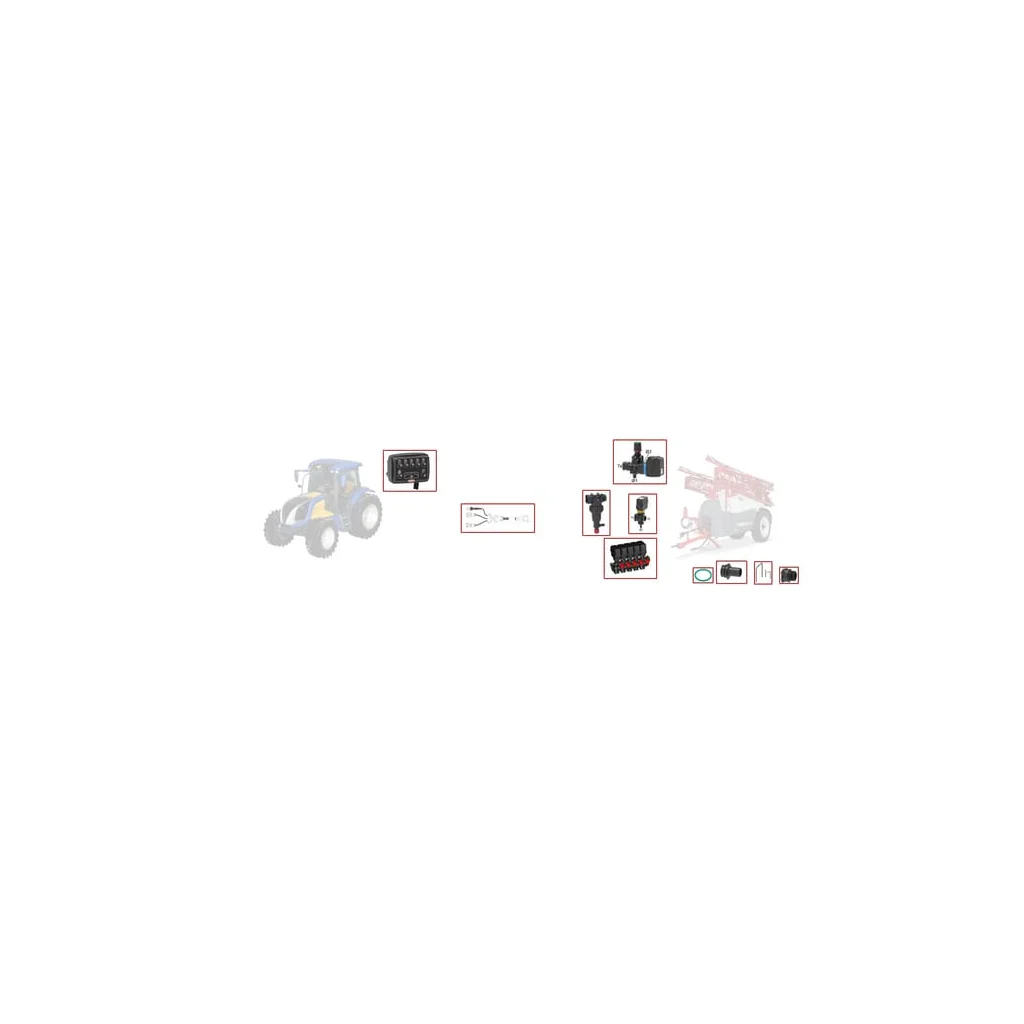 Kit pulverizator cu 5 secțiuni, cutie de comutare KITC6