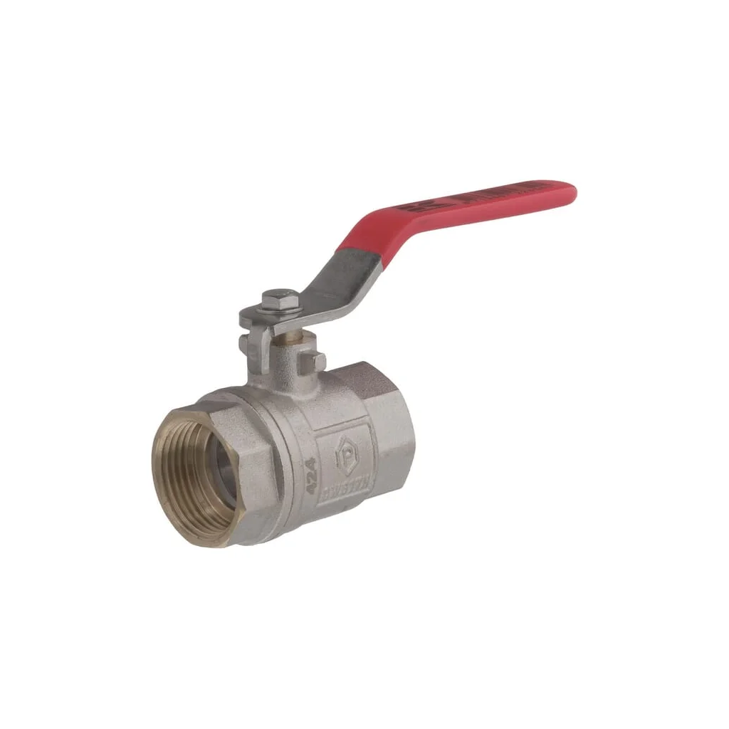 Robinet cu bilă BSP 2x mamă 1", mâner oțel inoxidabil KS1FKR