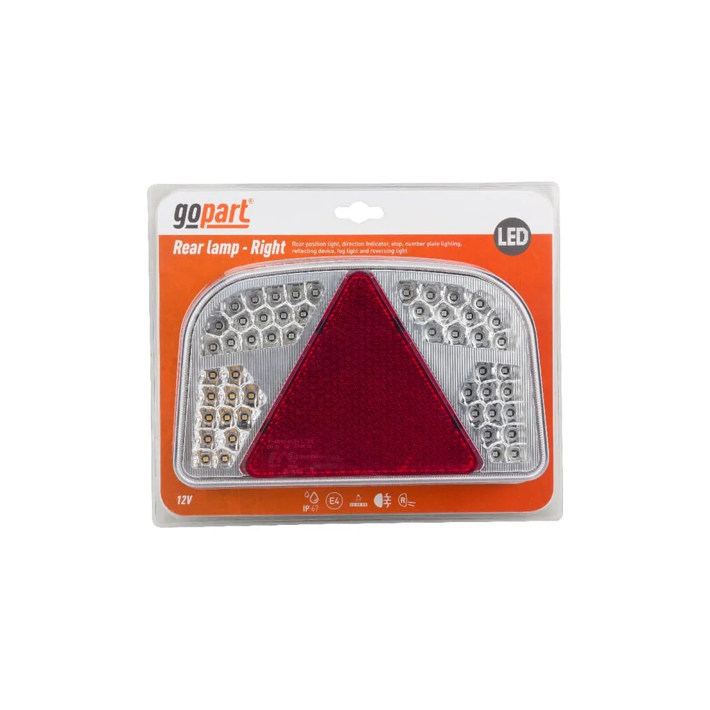 Lumină multifuncțională RH LED, rectangulară, 12V, 244x149x48mm, Baionetă 7 pini LA91260RKR