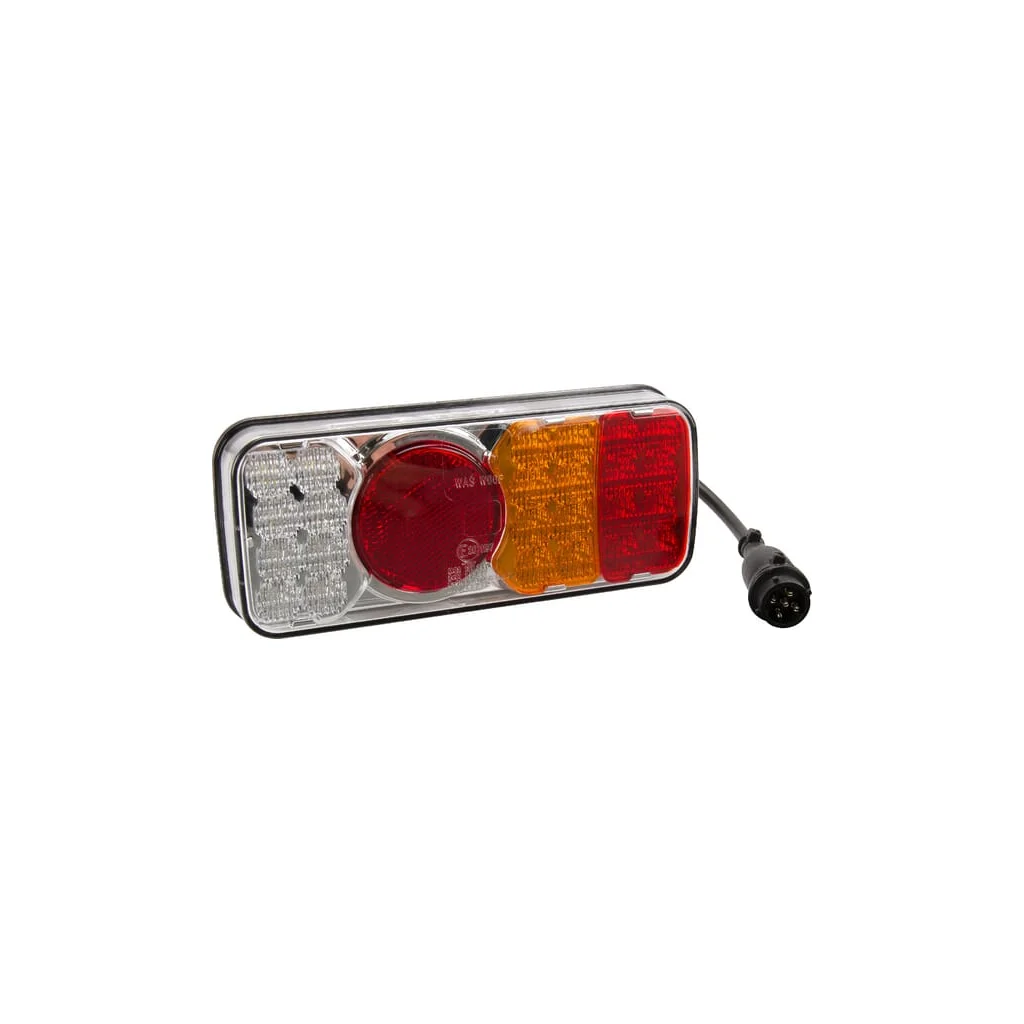 Lampă spate multifuncțională LED dreapta dreptunghiulară 12-24V 200,5x85x40mm 5 poli LA40032