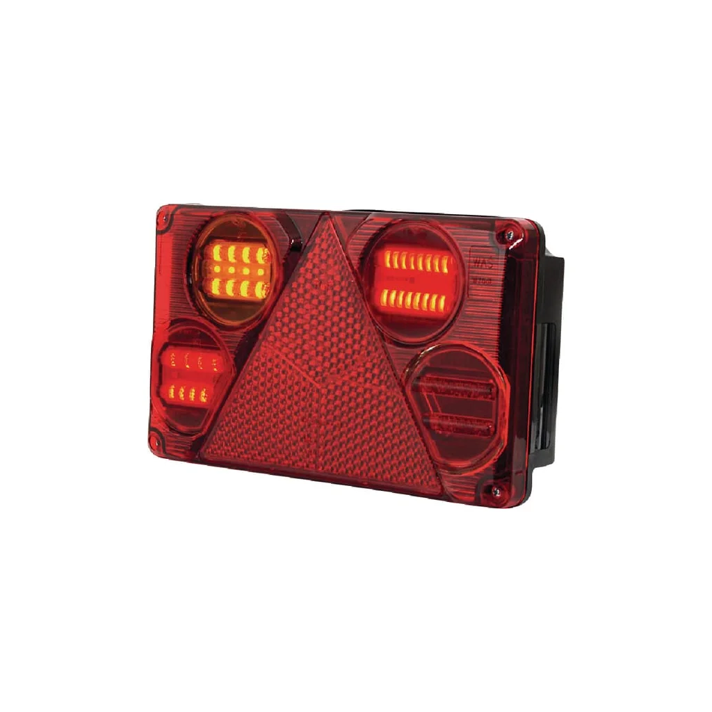 Lampă spate multifuncțională LED stânga dreptunghiulară 12-24V 232x142x59mm LA40025
