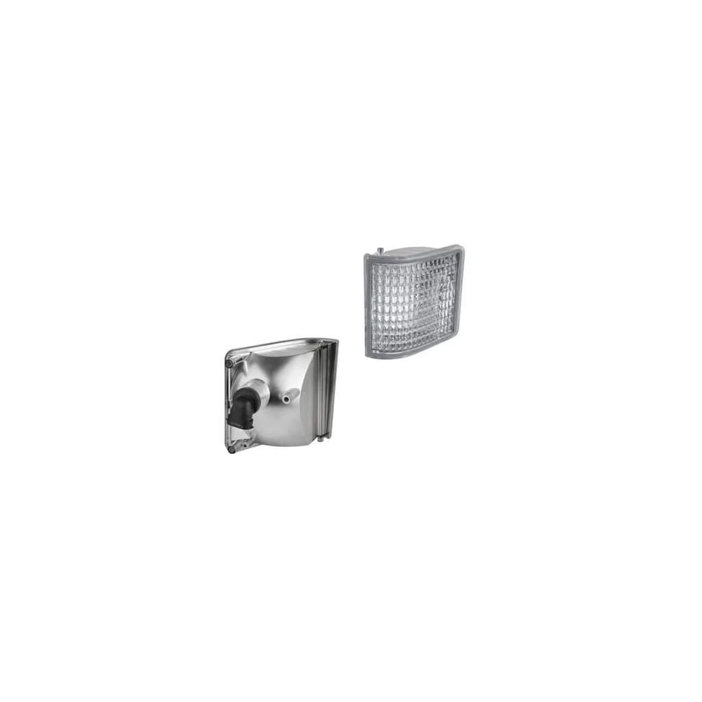Lumină de lucru halogen colț, stânga, 12V, 50W, pătrată, albă, 98x110x111mm, mufă PGJ13, Wesem LPRE56601