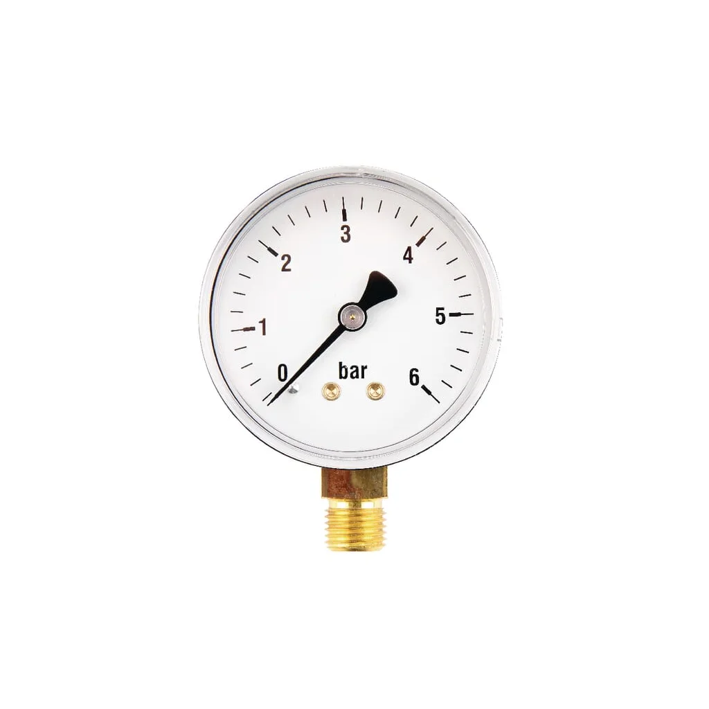 Manometru Ø63 0-6bar ¼" jos MA636L04ST
