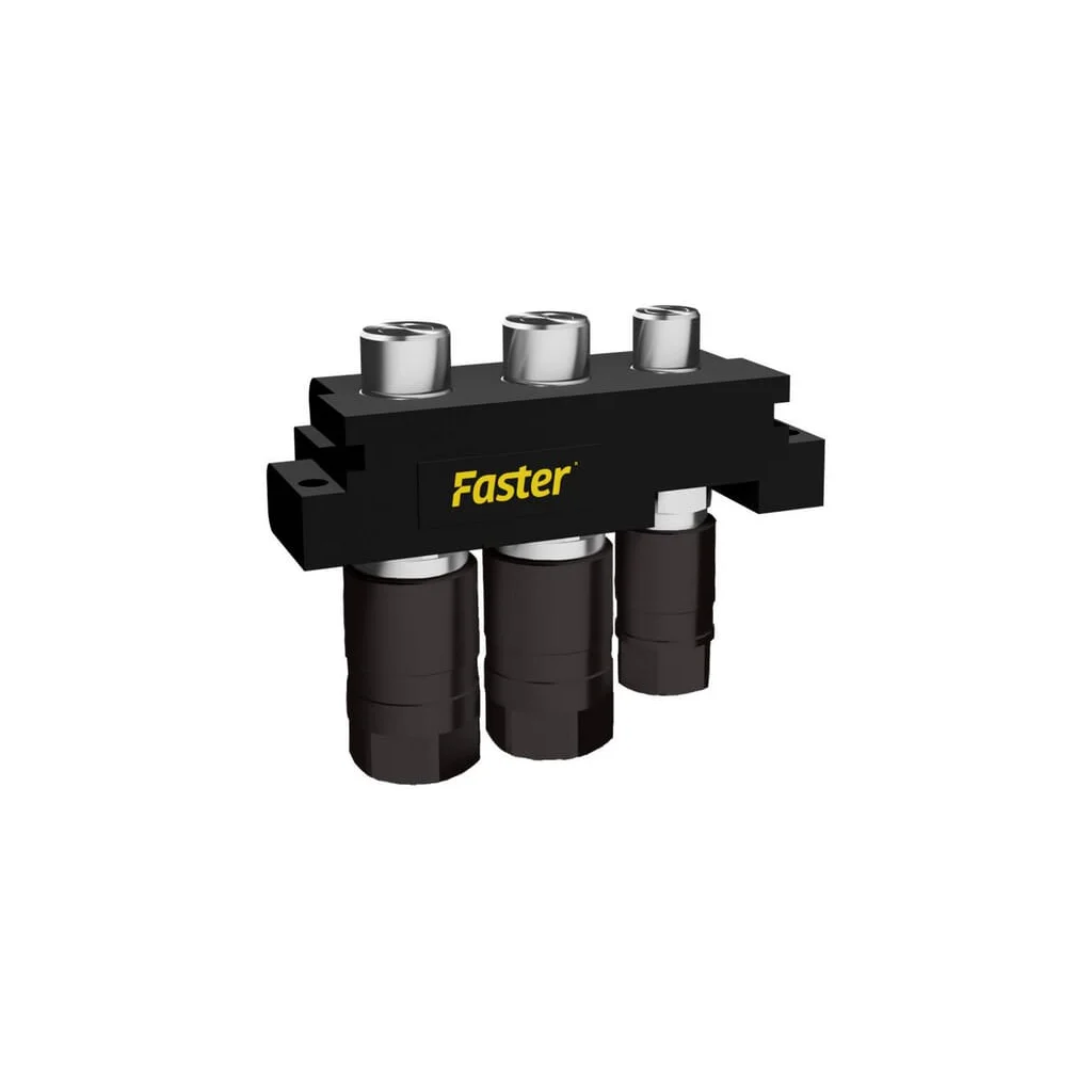 Parte mobilă cu glisieră multiplă DN10/DN12-1x 3/8"-2x 1/2" BSPP MSC3A3AMC
