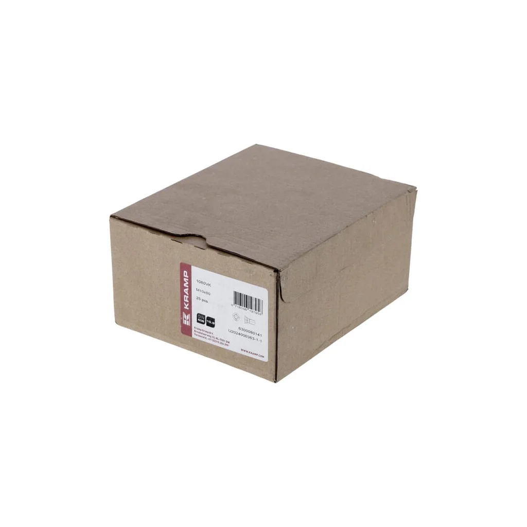Șurub plug cu gât pătrat și piuliță M10x80mm VK grupa 8.8 1080VK