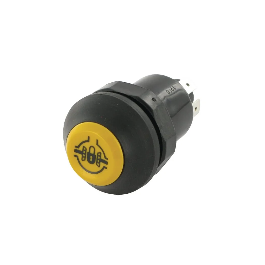 Comutator tip buton blocare diferențial rotund galben 11105120PN
