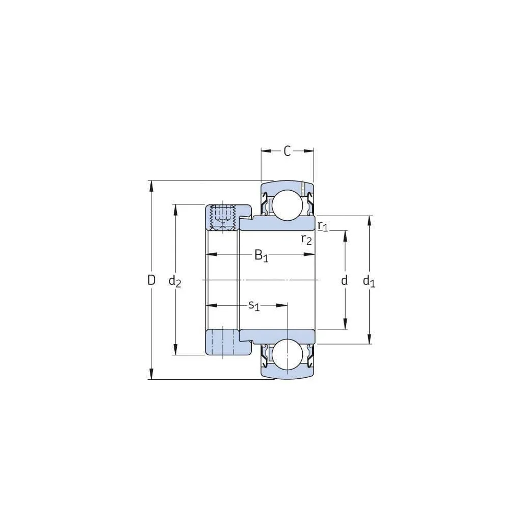 Rulment cu canal de bile adâncit 40x80x40.5mm gopart SA208GP