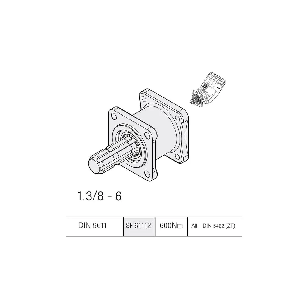 Adaptor DIN9611 M- ISO 7653 SF61112