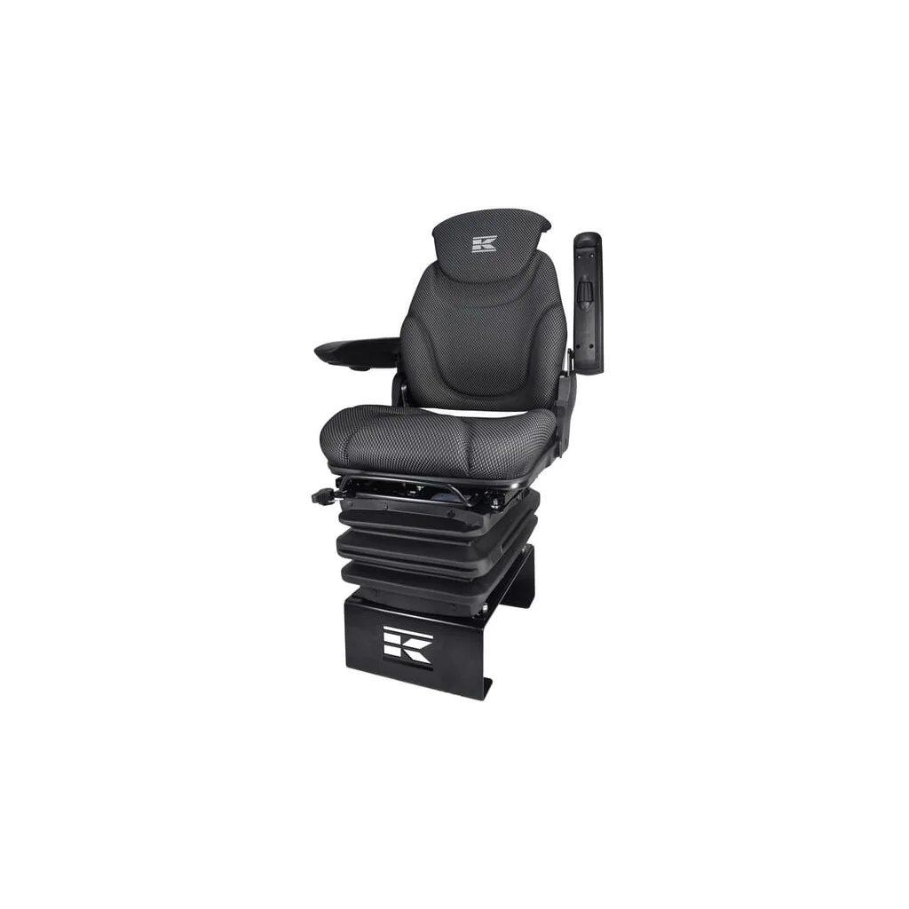 Scaun K-Lux, cu suspensie pneumatică, 490 mm, 12 V, negru SKL8202480BB