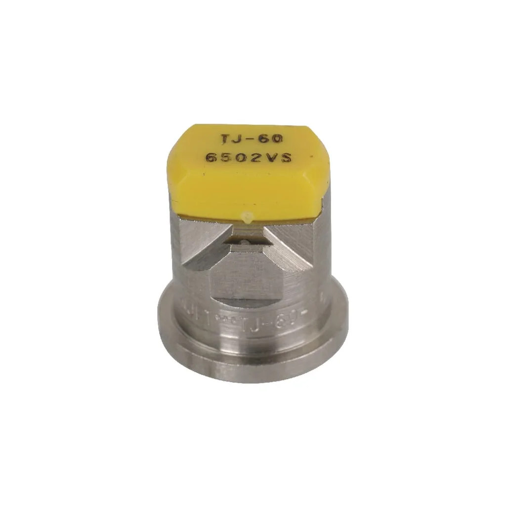 Duză ventilator dublu plat TJ 65° 02 TeeJet, galbenă, din oțel inoxidabil TJ606502VS