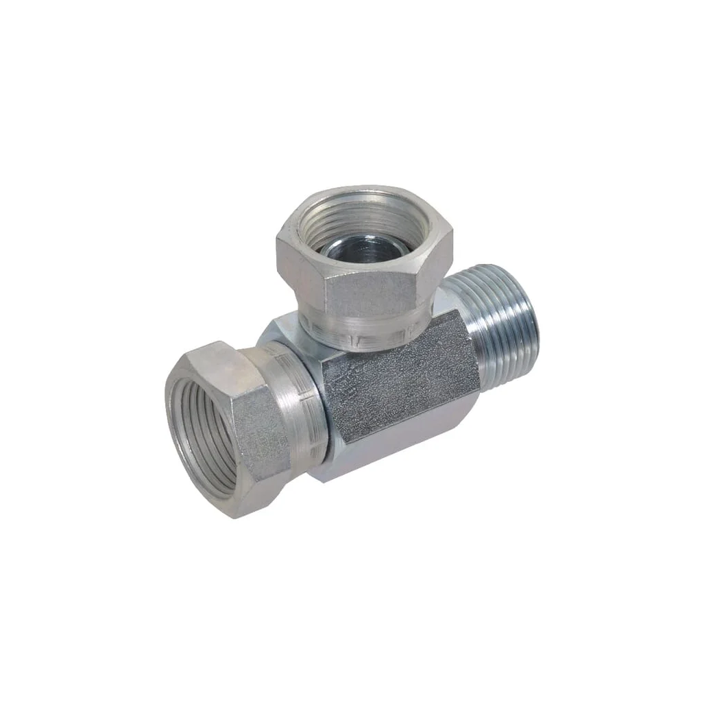 Racord T lateral orientabil mamă/tată/mamă 1 1/2" BSP TFFM24