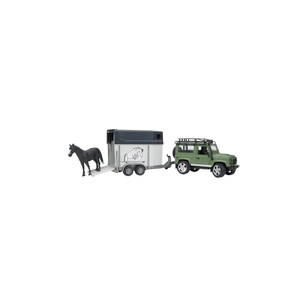 Mașină de teren Land Rover Defender cu remorcă transport cai U02592