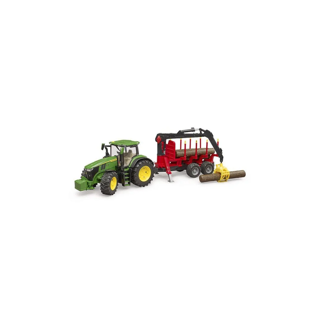 Tractor John Deere 7R 350 cu încărcător frontal și remorcă U03154
