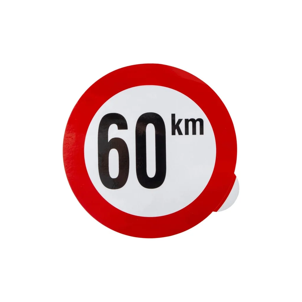 Autocolant indicator interzis viteză maximă: 60km/h WB6001
