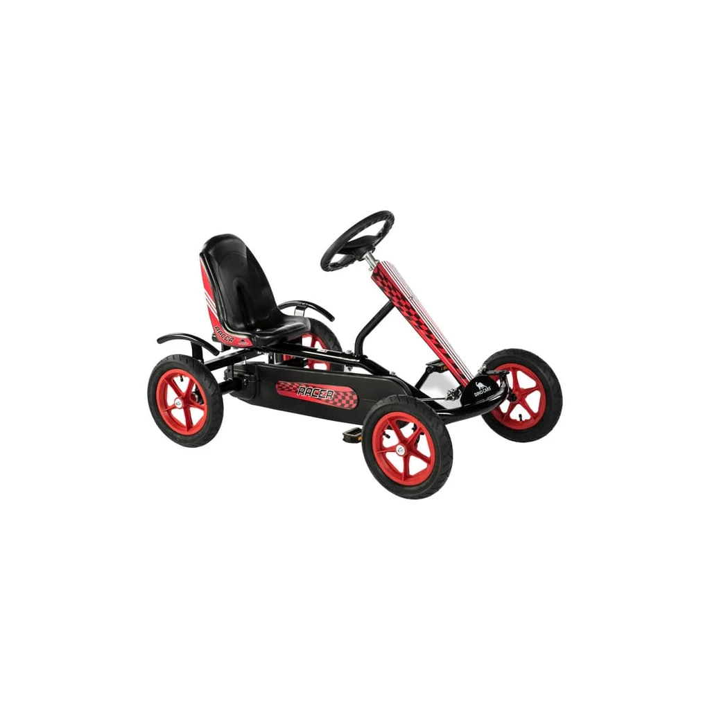 Kart cu pedale Speedy BF1 negru/roșu