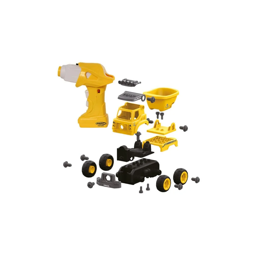Primul kit RC pentru basculantă, 27 de piese, cu șurubelniță fără fir
