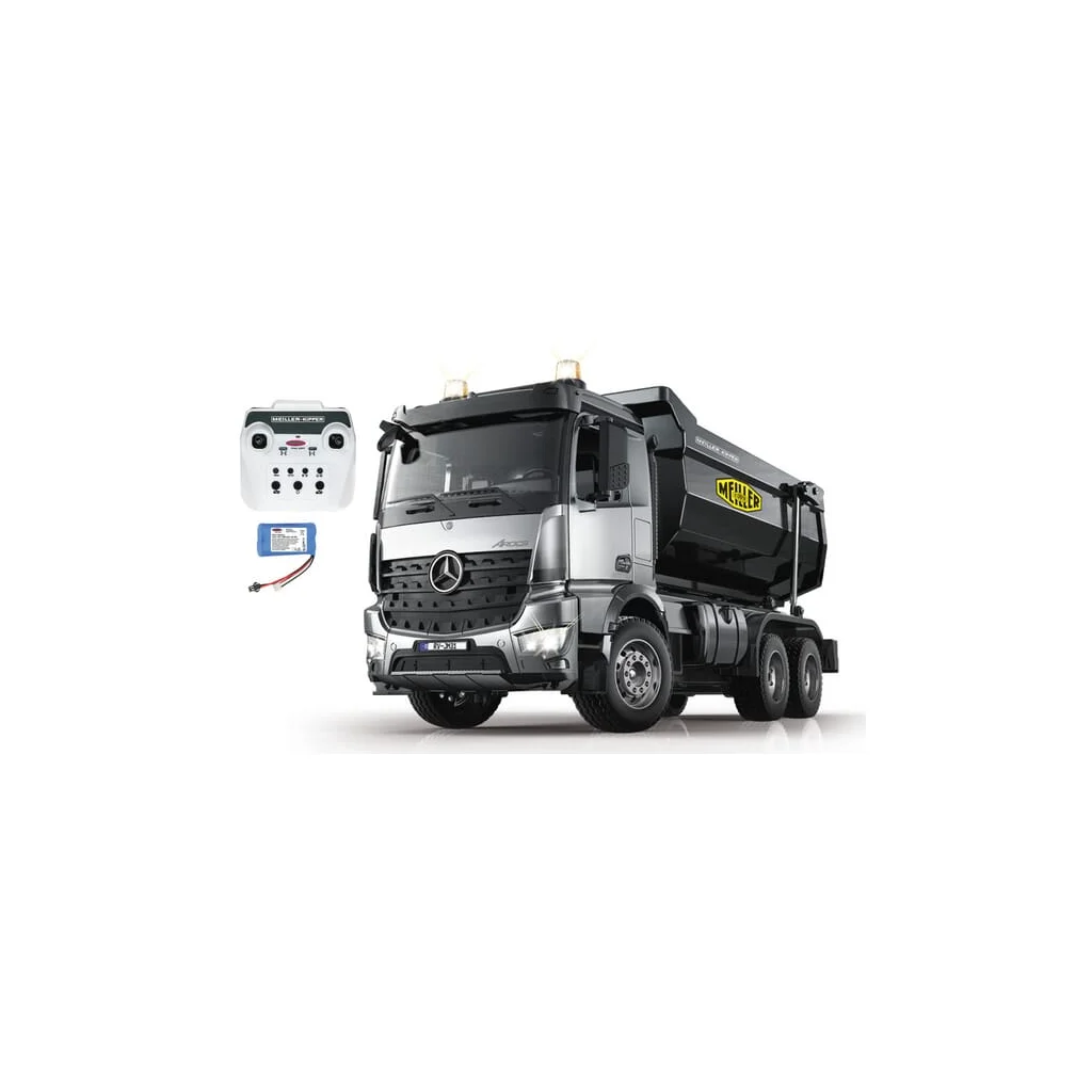 Basculantă Mercedes Benz Arocs 1:20 din metal Meiller 2,4GHz