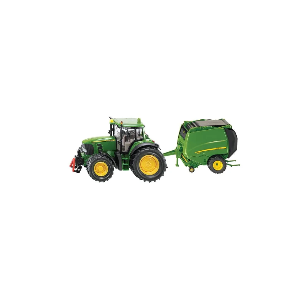 Tractor John Deere 6920 cu presă de baloți rotunzi