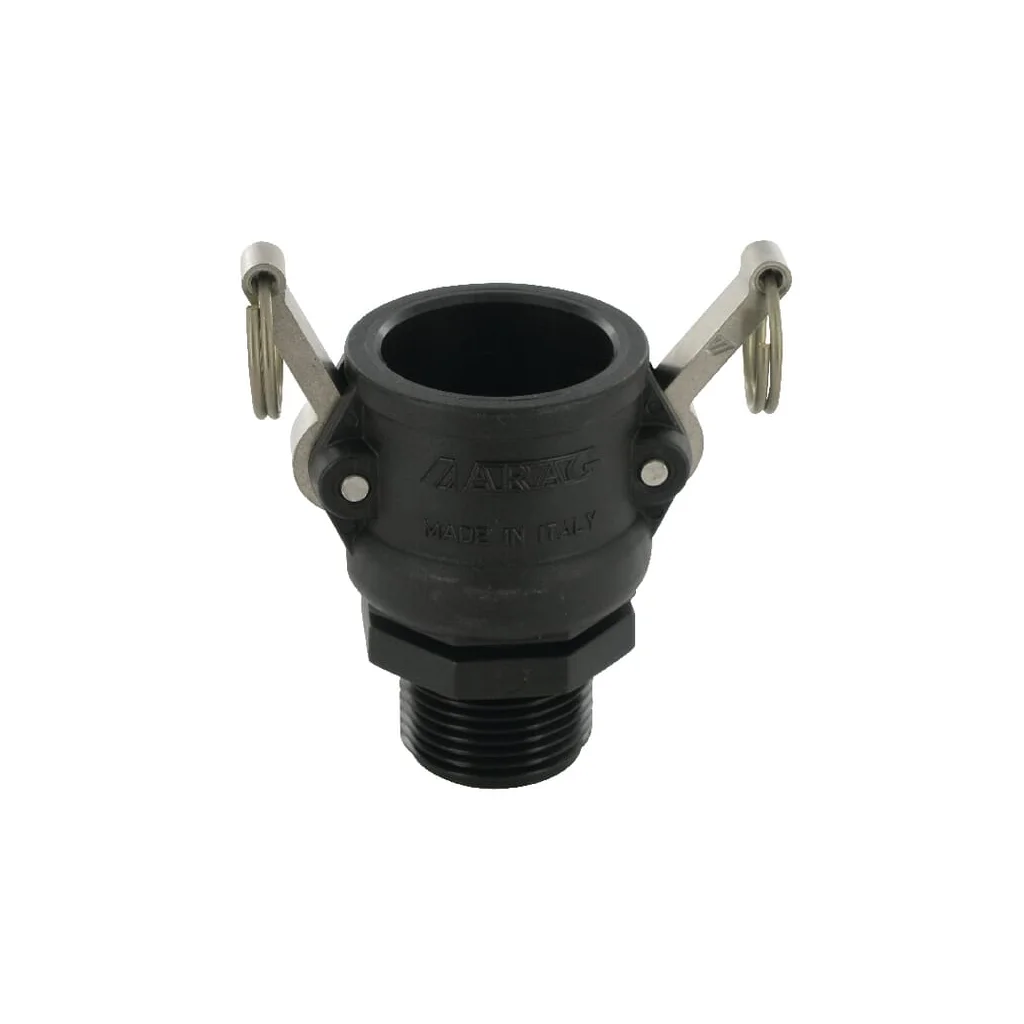 Cuplă Camlock tip B 1", filet tată, polipropilenă 18104B