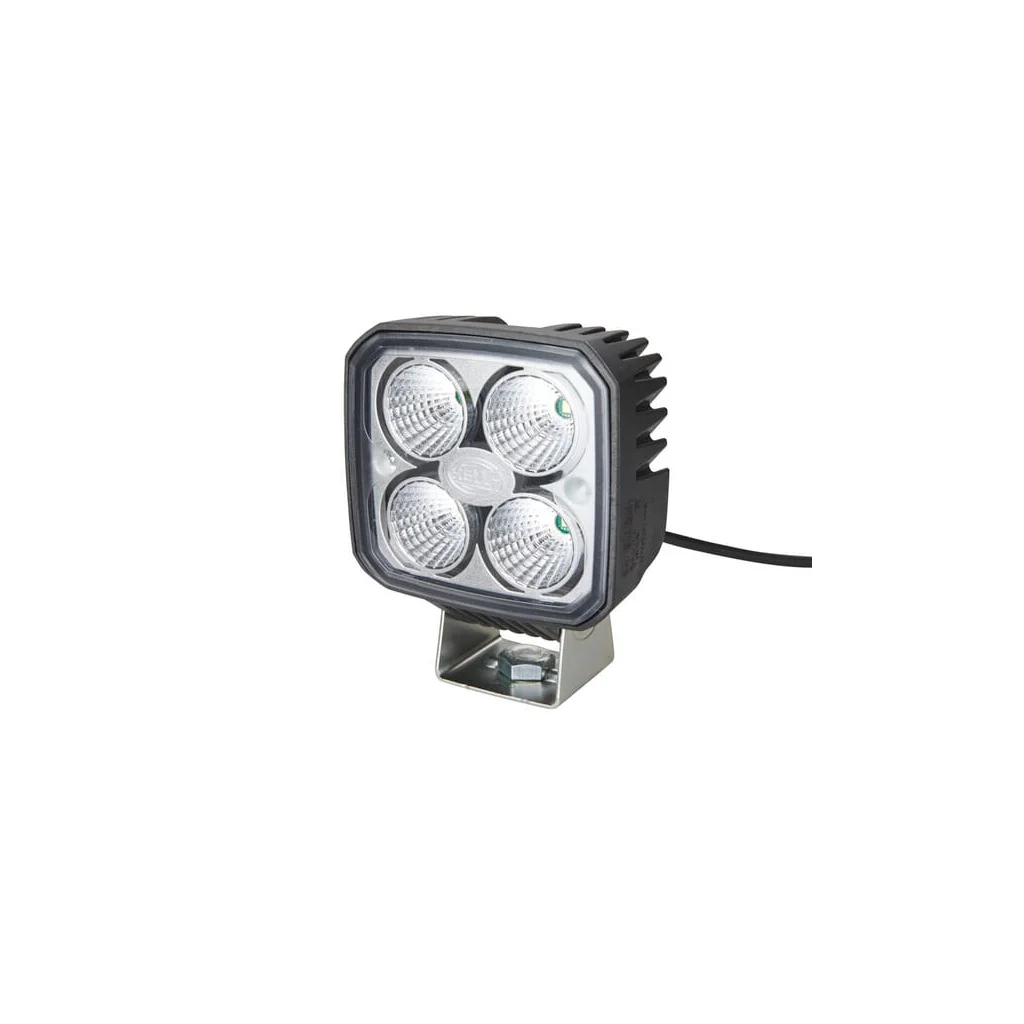 Lumină de lucru LED, 1200lm, pătrată, 12/24V, 122x53x95mm, albă, clemă cu mufă Deutsch, 4 LED-uri, Hella 1GA996284091