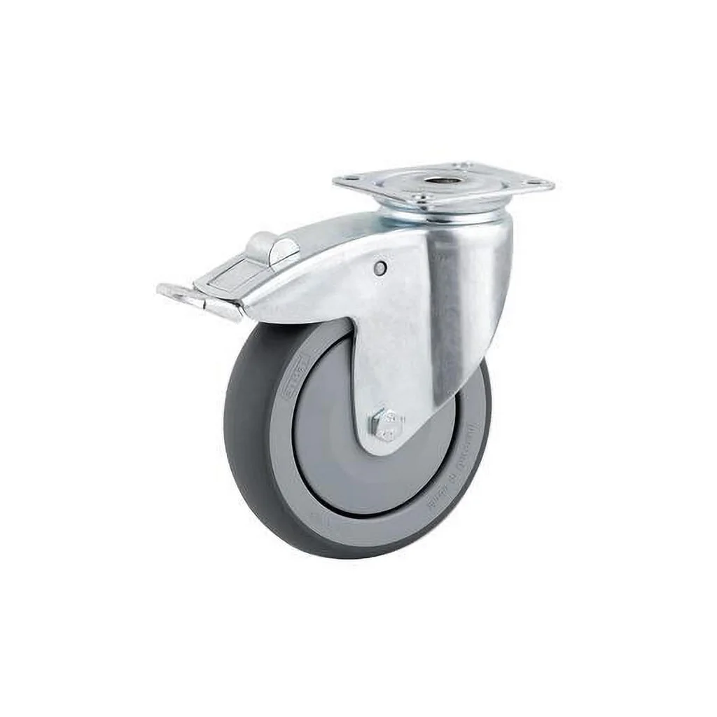 Rolă pivotantă diametru 75x25mm cu frână suport 60x60mm sarcină 75kg Tente 2477PJP075P40