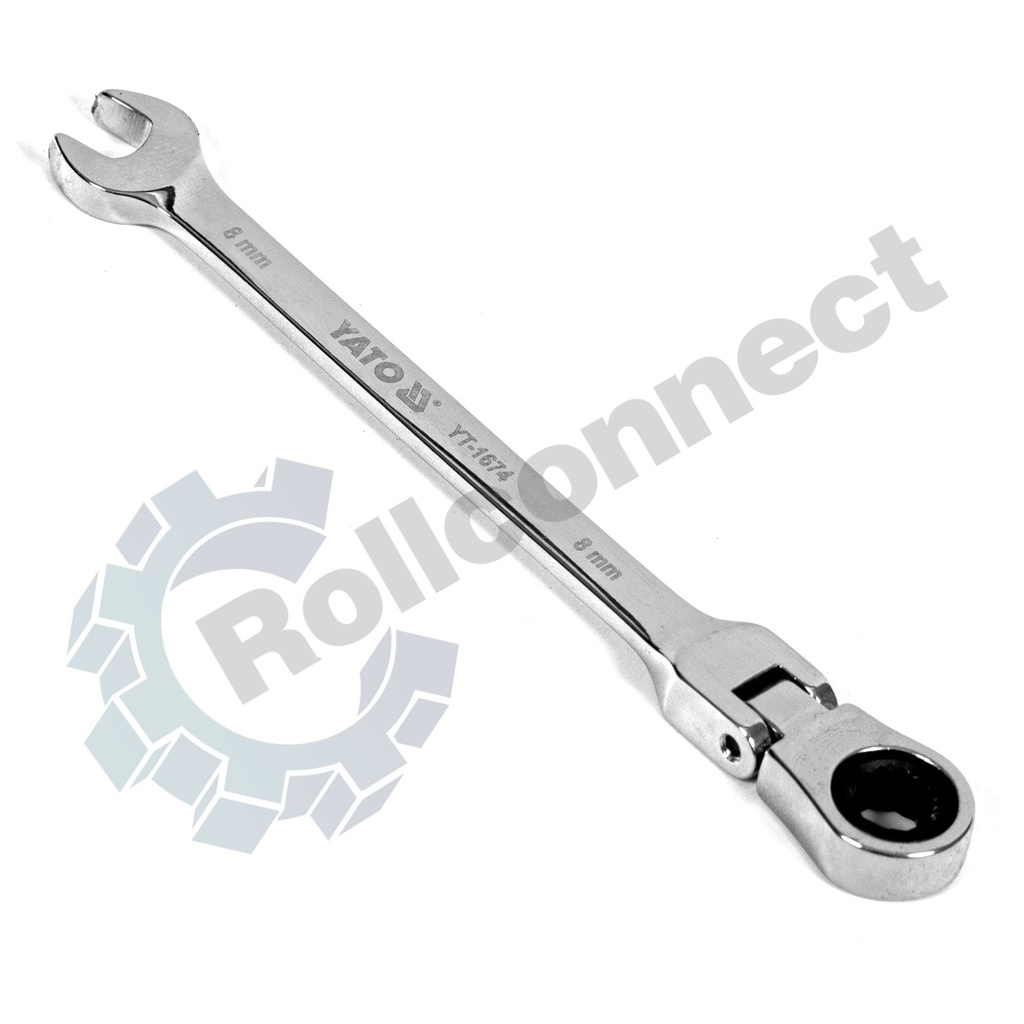 Cheie combinată articulată cu clichet 8 mm