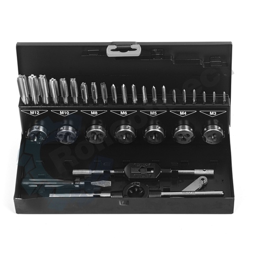 Set tarozi si filiere 32 bucati M3-M12