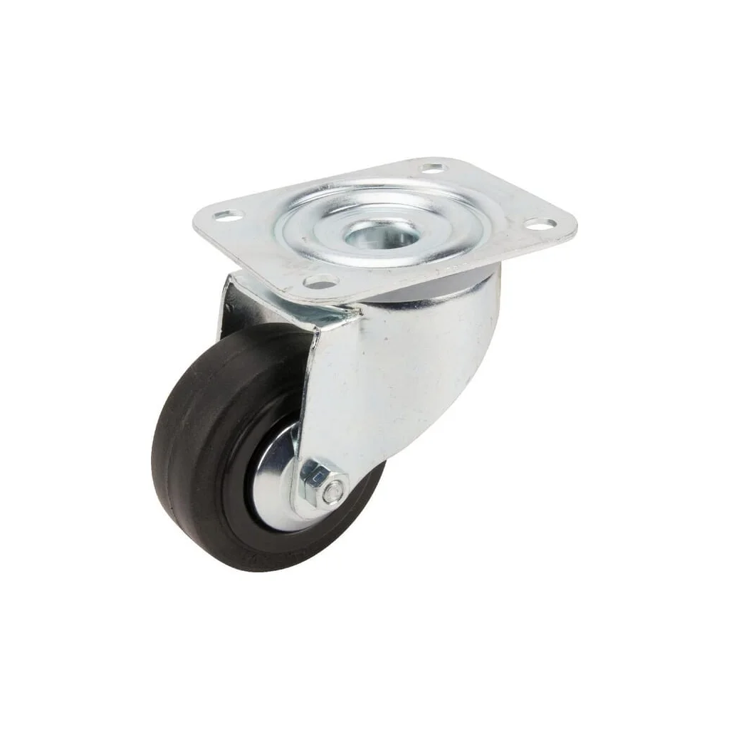 Roți pivotante cu anvelopă neagră din cauciuc 3470PVJ080P62