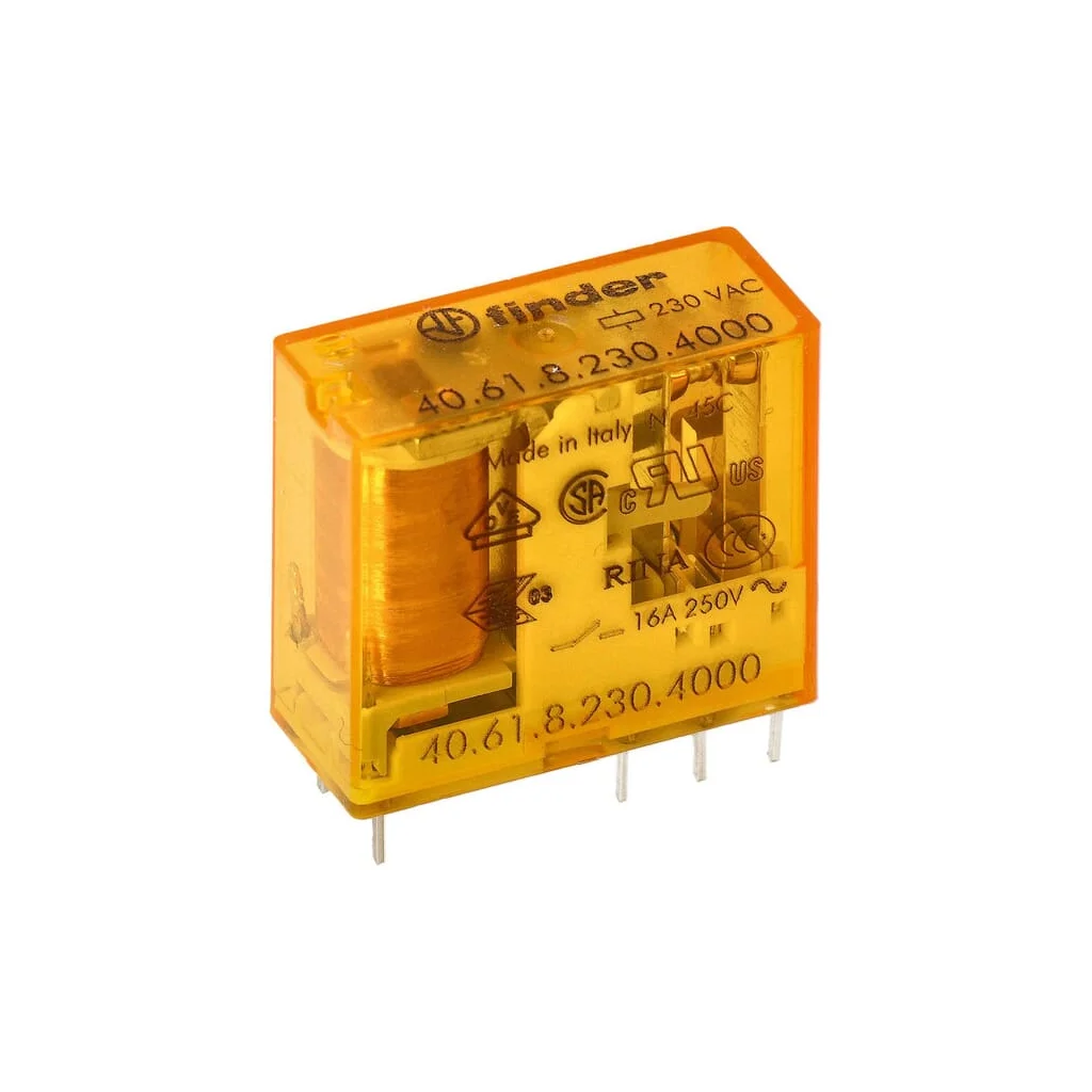 PCB/Conector cu pini relativi de 5 mm, 1 contact comutator, 16 A/230 V CA/AgSnO2 406182304000