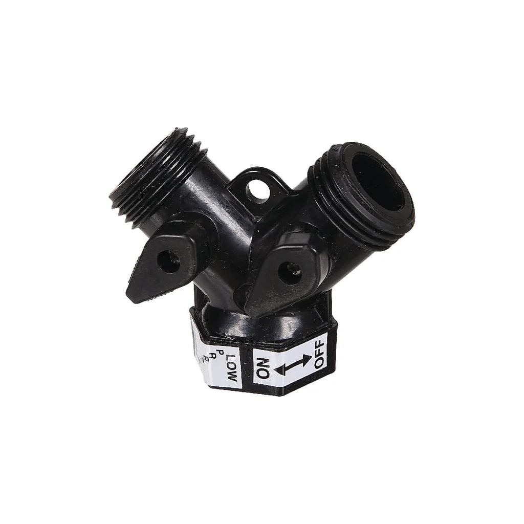 Adaptor furtun Y, 3/4" cu robinete de oprire 45017