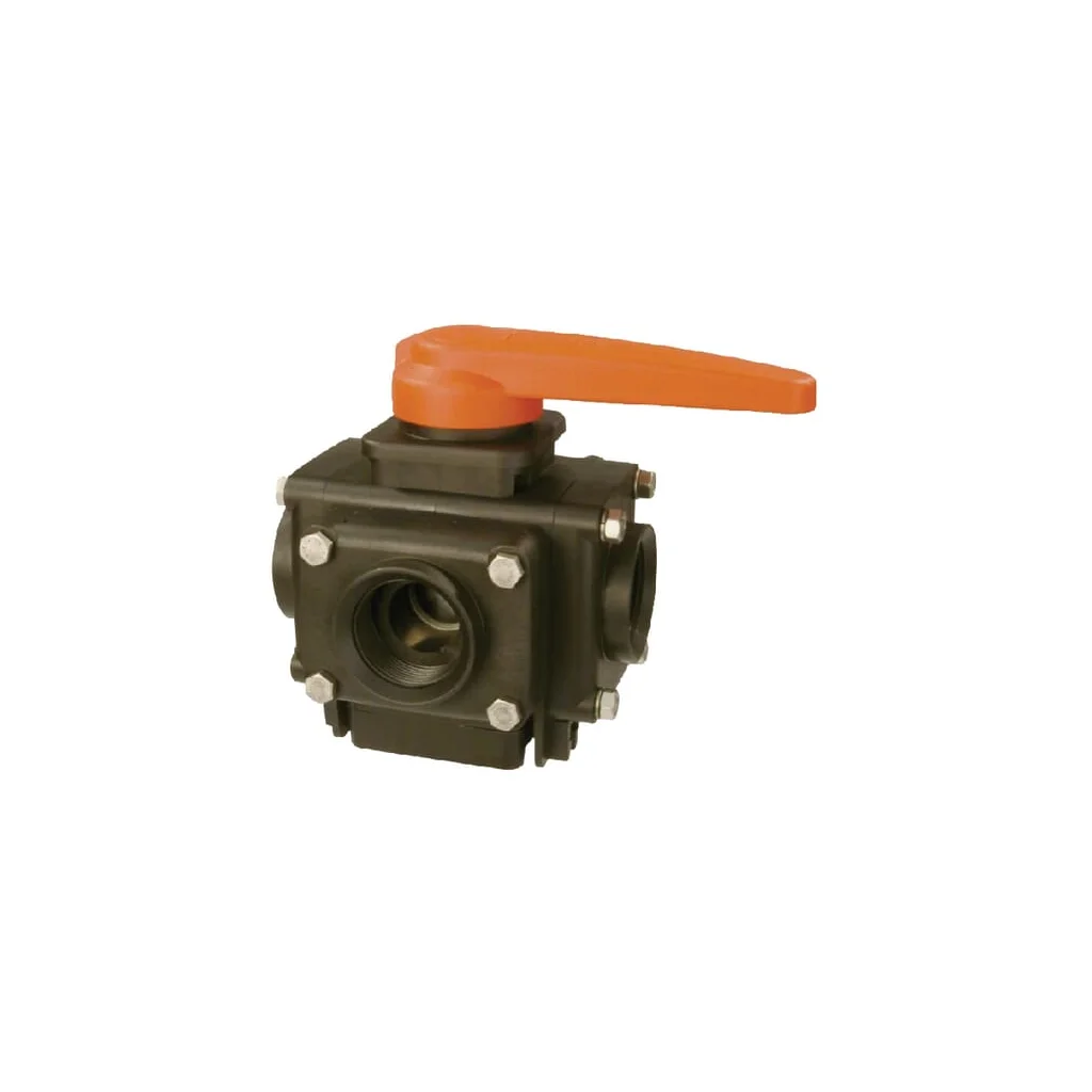 Robinet cu bilă 5 căi 1 1/4" 12 bari 453055A55
