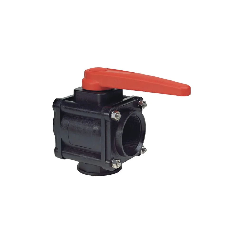 Robinet cu bilă 3 căi 1 1/2" 10 bari 453025A66