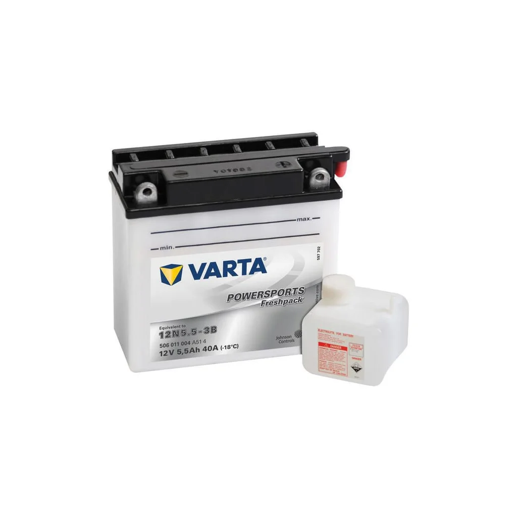 Baterie 12V 5.5Ah 55A Powersports Freshpack VARTA 506011006I314PS