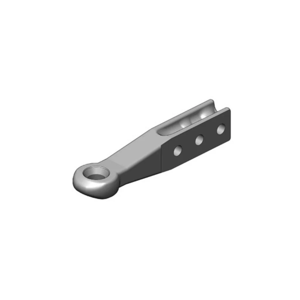 Ochet de remorcare cu diametrul de 40mm, H-Schaft 80x60, 3 găuri cu diametrul de 25mm, ISO 5692-2 00651224A01