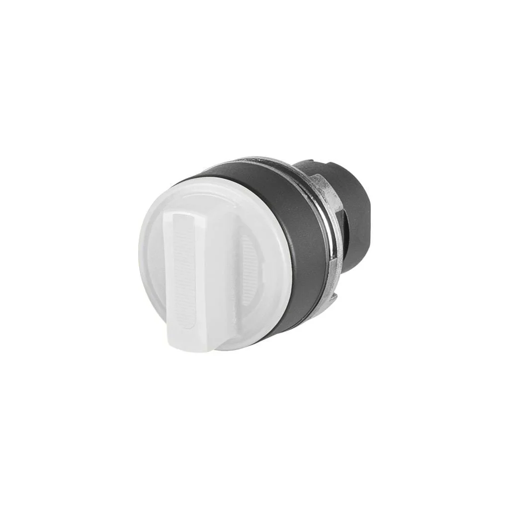 Buton selector, iluminat, alb, 2 poziții, Cam A 020SMTLAB