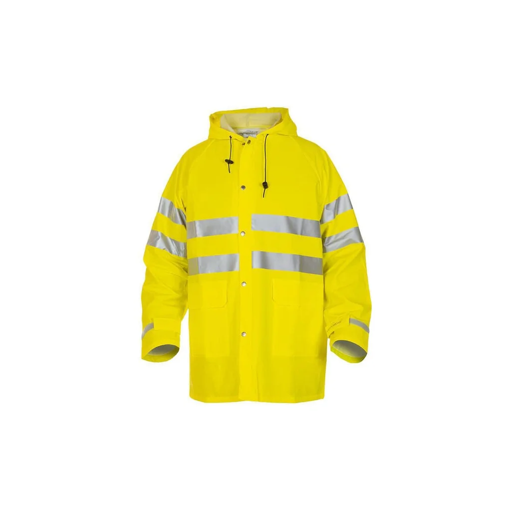 Jachetă ploaie cu glugă reflectorizantă Hi-vis galbenă L EU:52-54 Hydrosoft Valencia Hydrowear 015757FYL