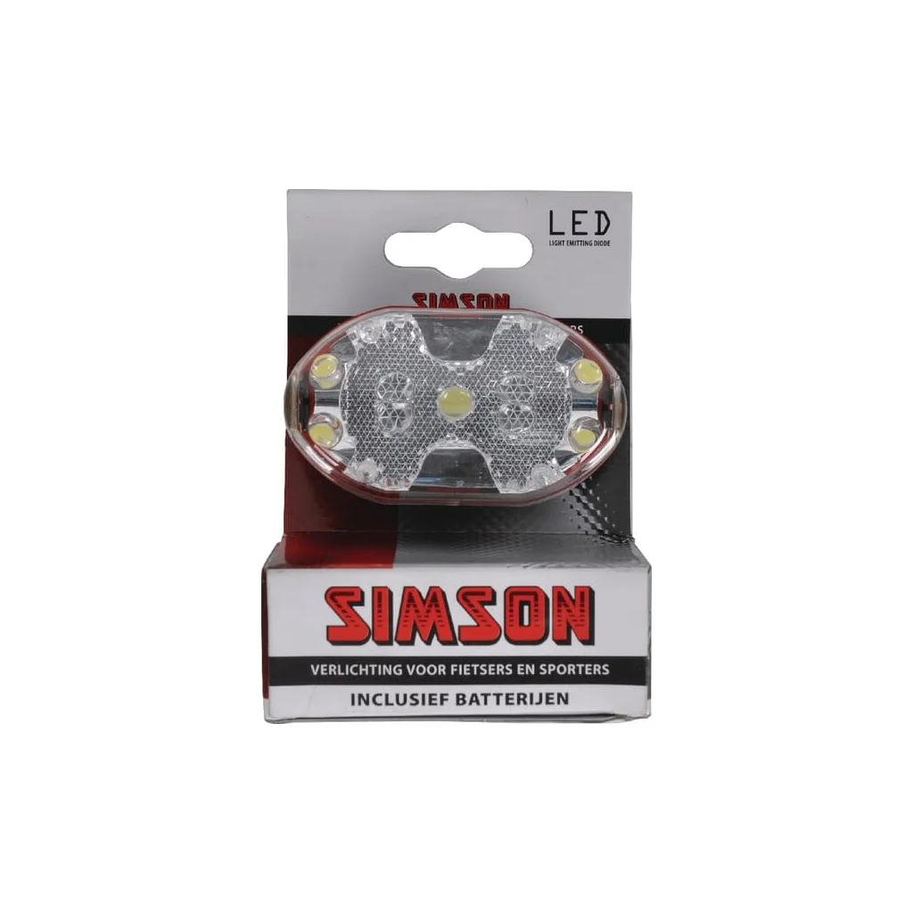 Lumină faţă LED baterii albă 020756SIM